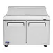 Turbo Air MST-48-N 48" Two Section Sandwich / Salad Prep Table w/ 2 Doors, 12 Pans 6 image