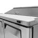 Turbo Air MST-48-N 48" Two Section Sandwich / Salad Prep Table w/ 2 Doors, 12 Pans 8 image
