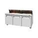 Turbo Air MST-72-N 72" Three Section Sandwich / Salad Prep Table w/ 3 Doors, 18 Pans 1 image