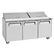 Turbo Air MST-72-N 72" Three Section Sandwich / Salad Prep Table w/ 3 Doors, 18 Pans 4 image