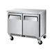 Turbo Air MUR-34S-N6 34" 1-Section Undercounter Fridge, 2 Solid Doors, Stainless Steel, 4.27 cu. ft. 1 image