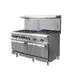 IKON IR-6B-24RB-60 60" Gas Restaurant Range w/ (6) Open Burners, 24" Radiant Broiler, (2 Static Ovens, 316.000 BTU 1 image