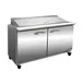 IKON ISP48M 48" Two Section Mega Top Sandwich / Salad Prep Table w/ 2 Doors, 18 Pans 1 image