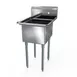 NBR Equipment 1SG-162012 One Compartment Sink, 21"W X 25-1/2"D X 43-3/4"H 1 image