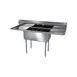 NBR Equipment 2SG-162012LR18 68" Two Compartment Sink, 16"W x 20"L Bowl With 2 Drainboards 1 image
