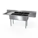 NBR Equipment 3SG-162012LR18 84" Three Compartment Sink, 16"W x 20"L Bowl With 2 Drainboards 1 image