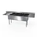 NBR Equipment 4SG-162014LR18 100" Four Compartment Sink, 16"W x 20"L Bowl With 2 Drainboards 1 image