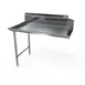 NBR Equipment CDT-26L-16 26" Clean Straight Dishtable w/ Left Table, 10" Backsplash, Steel Legs 1 image