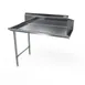 NBR Equipment CDT-36L 36" Clean Straight Dishtable w/ Left Table, 10" Backsplash, Galvanized Legs 1 image