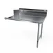 NBR Equipment CDT-60R 60" Clean Straight Dishtable w/ Right Table, 10" Backsplash, Galvanized Legs 1 image