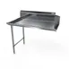 NBR Equipment CDT-72L 72" Clean Straight Dishtable w/ Left Table, 10" Backsplash, Galvanized Legs 1 image