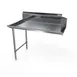NBR Equipment CDT-96L-16 96" Clean Straight Dishtable w/ Left Table, 10" Backsplash, Steel Legs 1 image