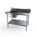 NBR Equipment PTG-1620L4 48" Economy Work Table with Prep Sink, Bowl On Left - 18 Gauge 1 image