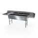 NBR Equipment SDT3-202012L20 Premium Dishtable w/ (2) 20" Drainboards, 3 Bowls, Soiled 1 image