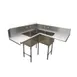NBR Equipment SDT3C-202012R20 Economy Corner Dishtable w/ (2) 20" Drainboards, 3 Bowls 1 image