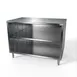 NBR Equipment TCB-4824 Premium Cabinet Base Open Front Work Table with Mid-Shelf, 48"W x 24"D 1 image