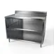 NBR Equipment TCB-4824R5 Cabinet Base Open Front Work Table w/ Mid-Shelf & Backsplash, 48"W x 24"D 1 image