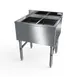 NBR Equipment UD-2-101410-24 Premium Underbar Sink Unit, 2 Compartment without Drainboard 1 image