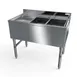 NBR Equipment UD-2-101410-36L Premium Underbar Sink Unit, 2 Compartment with Left Drainboard 1 image