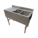 NBR Equipment UD-3-101410-48L Premium Underbar Sink Unit, 3 Compartment with Left Drainboard 1 image