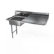 NBR Equipment UDT-50L Undercounter Soiled Dishtable w/ Sink On Left, 10" Backsplash 1 image