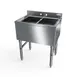 NBR Equipment UW-2-101410-24 Slim-Line Underbar Sink Unit, 2 Compartment without Drainboard 1 image