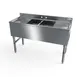 NBR Equipment UW-2-101410-48LR Premium Slim-Line Underbar Sink Unit, 2 Compartment with 2 Drainboards 1 image