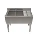 NBR Equipment UW-3-101410-48R Premium Slim-Line Underbar Sink Unit, 3 Compartment w/Right D.board 1 image