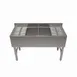 NBR Equipment UW-4-101410-72LR Premium Slim-Line Underbar Sink Unit, 4 Compartment w/ 2 Drainboards 1 image