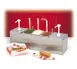 Nemco 88100-CB-1 Condiment Station, 25.75" x 8", 3‑qt Pans (2), 6.1‑qt Pan with Cover, Stainless 1 image