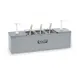 Nemco 88100-CB-2 Roll‑A‑Grill Station, Ct, 25.75"W x 8"D, SS, 2H Pump, 2 × 3‑qt & 3 × 1.1‑qt Pans 1 image