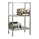 New Age 1048 NSF 3-Shelf All Welded Heavy-Duty Aluminum Shelving Unit - 72" x 24" x 60" 1 image