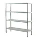 New Age 1061 NSF 4-Shelf All Welded Heavy-Duty Aluminum Shelving Unit - 36" x 20" x 72" 1 image
