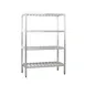 New Age 1066TB NSF 4-Shelf All Welded Aluminum T-Bar Shelving Unit - 48" x 24" x 72" 1 image