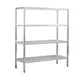 New Age 1067 NSF 4-Shelf All Welded Heavy-Duty Aluminum Shelving Unit - 60" x 24" x 72" 1 image
