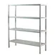 New Age 1070 NSF 4-Shelf All Welded Heavy-Duty Aluminum Shelving Unit - 42" x 20" x 72" 1 image