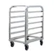 New Age 1162 6 Shelf End-Load Mobile Heavy Duty Aluminum Platter Rack with 5" Bottom Load Slides 1 image
