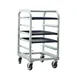 New Age 1162 6 Shelf End-Load Mobile Heavy Duty Aluminum Platter Rack with 5" Bottom Load Slides 2 image