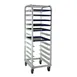 New Age 1164 12 Shelf End Load Mobile Heavy Duty Aluminum Platter Rack with 5" Bottom Load Slides 1 image