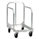 New Age 1193 Single Stack Sheet Pan Dolly with Sides & Handle, 21x28.5, 900 lbs, Aluminum, 5 Swivel Casters, NSF 1 image