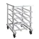 New Age 1227 Aluminum Mobile Can Storage Rack w/ 72 #10 Cans Capacity and Poly Top 1 image