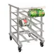 New Age 1227 Aluminum Mobile Can Storage Rack w/ 72 #10 Cans Capacity and Poly Top 2 image