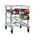 New Age 1236 Aluminum Mobile Can Storage Rack with 54 #10 Cans Capacity and Aluminum Top 1 image