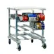 New Age 1237 Aluminum Mobile Can Storage Rack w/ 54 #10 Cans Capacity and Poly Top 1 image
