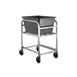 New Age 1275 NSF Aluminum Bulk Cart with Gray 2.25 Bushel Capacity 1 image