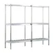 New Age 1289 93" Aluminum Keg Rack with (10) 1/2 or (34) 1/6 Keg Capacity and 3 Shelves 1 image