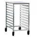 New Age 1311 10 Pan Half-Size Aluminum End Load Mobile Bun / Sheet Pan Insert Rack 1 image