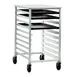 New Age 1311 10 Pan Half-Size Aluminum End Load Mobile Bun / Sheet Pan Insert Rack 2 image