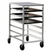 New Age 1321 6 Pan Half-Size End Load Aluminum Bun / Sheet Pan Rack with Work Top 2 image