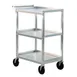 New Age 1440 Aluminum 3 Solid Shelves Utility Bus Cart w/ 350 lbs. Capacity 1 image